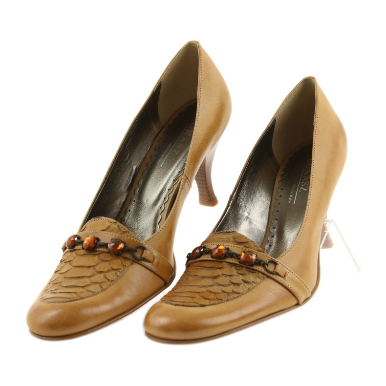 Kožne pumpe smeđa 3