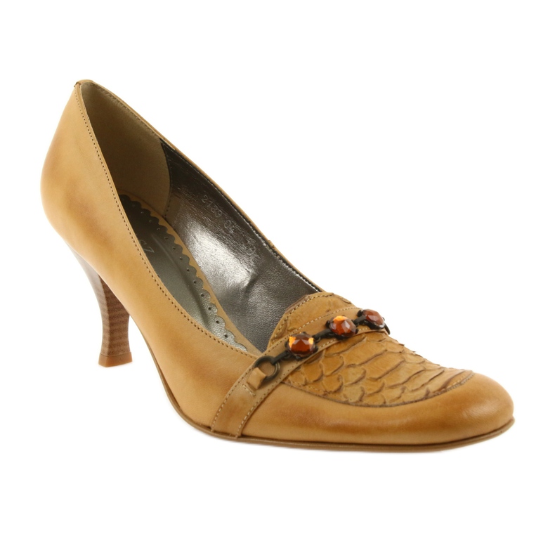 Kožne pumpe smeđa 1