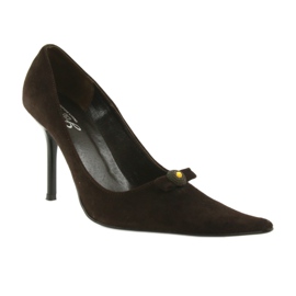 Kožne pumpe smeđa 1