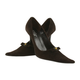 Kožne pumpe smeđa 3