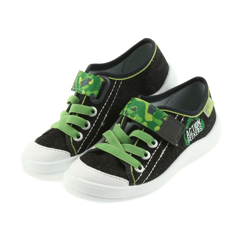 Befado dječje cipele papuče tenisice 251y102 crno zelena 3