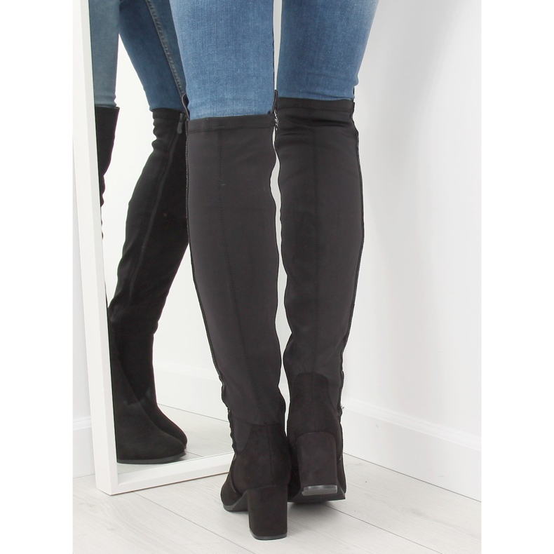 Crna bedra visoke potpetice 0-278 Crna II-GAT crno 2