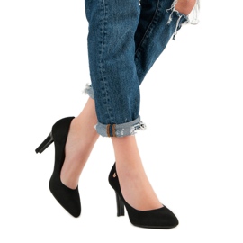 VINCEZA štikle od antilopa crno 2