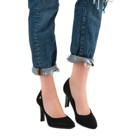 VINCEZA štikle od antilopa crno 1