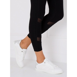 Bijele tenisice sa zvijezdom A6213 BIJELE / SREBRNE bijela 1