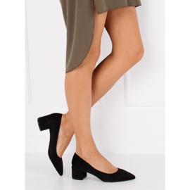 Pumpe sa širokim potpeticama crne 5186 Crne crna 2