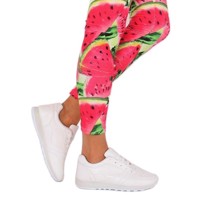 Bijela LR88082 Bijela sportska obuća 2