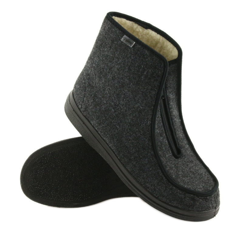 Befado muške cipele pu tople papuče 996M004 siva 3