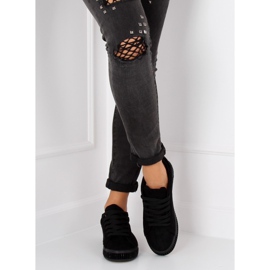 Crne BS098 Crne tenisice s kamenjem crna 2