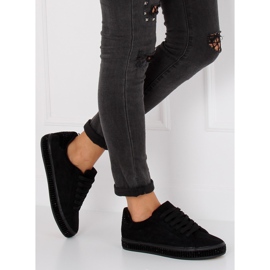 Crne BS098 Crne tenisice s kamenjem crno 1