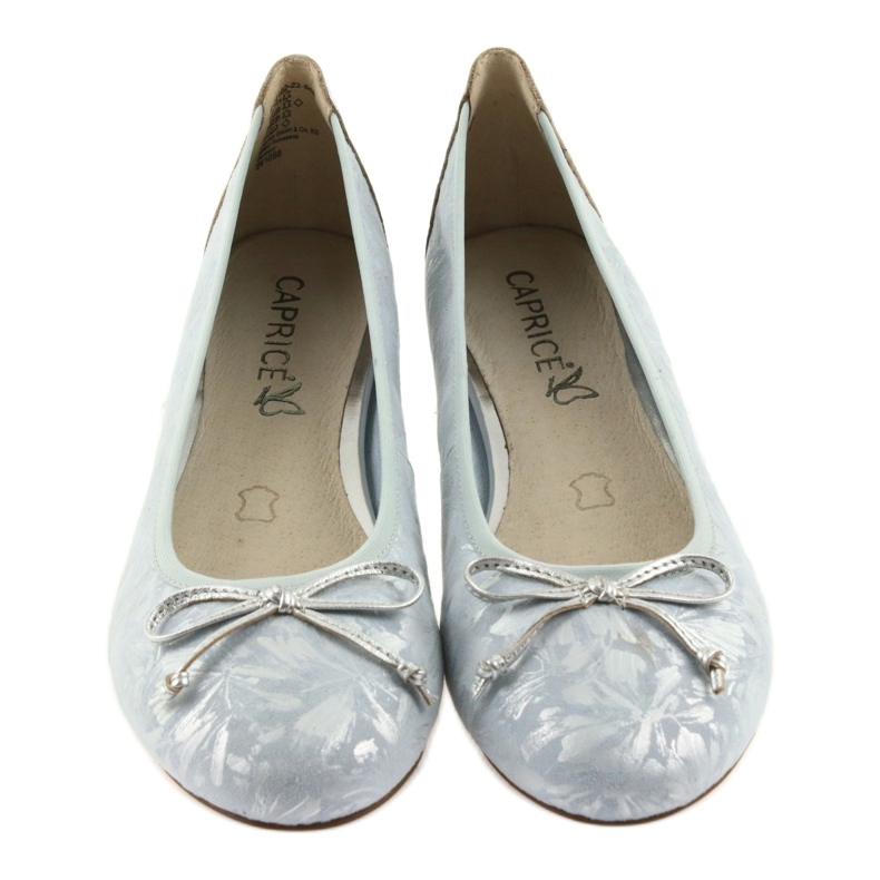 Caprice ženske balerine 22102 plave s lukom plava 3