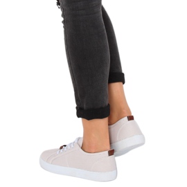 Bež tenisice na pruge JX70P Bež 2