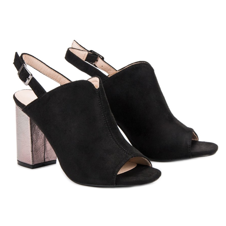 Sandale izgrađene na VINCEZA šanku crno 2