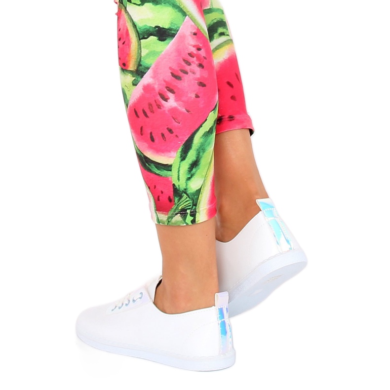 Bijele JX71P srebrne tenisice s hologramom bijela 1