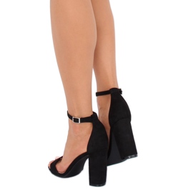 Crne sandale na stupu Y2385-27 Crne crna 2