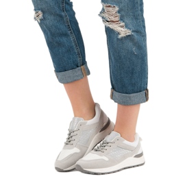 Udobne sportske cipele bijela siva 1