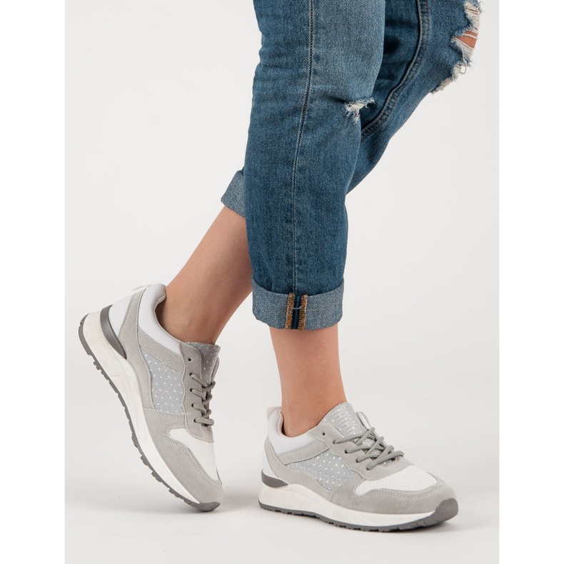 Udobne sportske cipele bijela siva 2