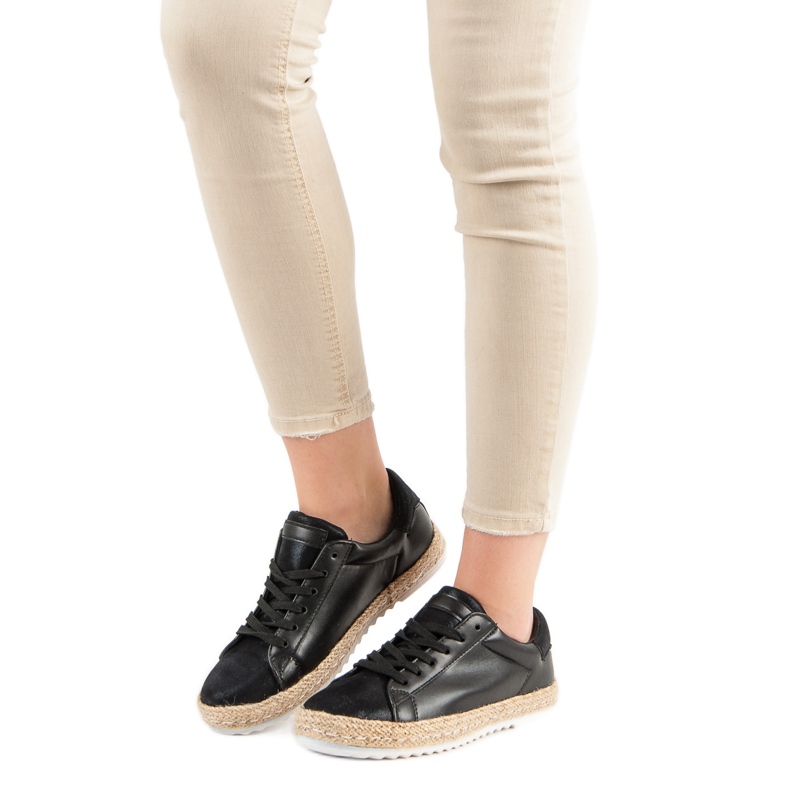 Vezane espadrile crno 1