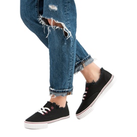 Crne tekstilne tenisice crna 2