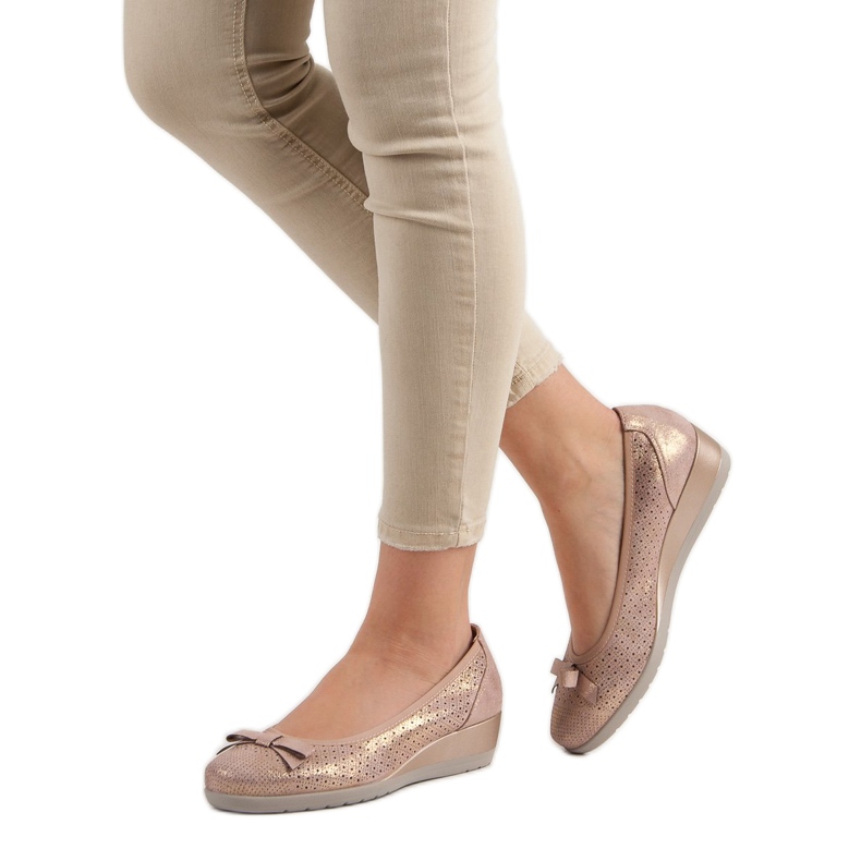 Vinceza Udobne klinaste pumpe ružičasta 2