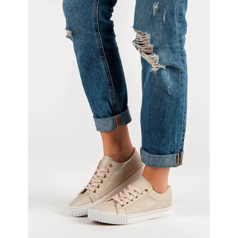 Niske tenisice s mrežom smeđa 2