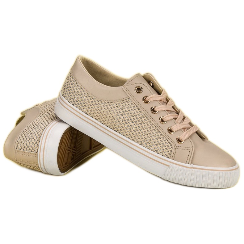 Niske tenisice s mrežom smeđa 1