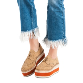 Corina Modne cipele na klin smeđa 1