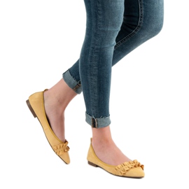 Corina Balerine od antilopa s volanom žuta boja 2