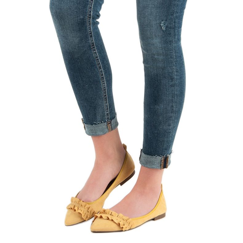 Corina Balerine od antilopa s volanom žuta boja 1