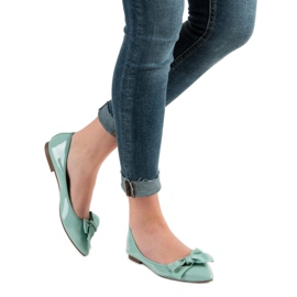 Corina Lakirane balerine s mašnom zelena 2