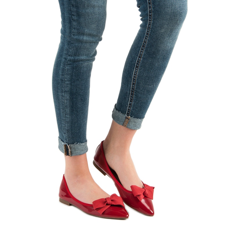 Corina Lakirane balerine s mašnom crvena 2