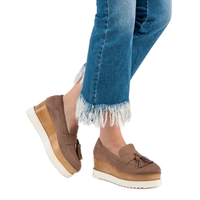 Corina Mokasine smeđeg klina smeđa 1