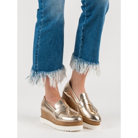 Corina Mokasine sa zlatnim klinom zlatna 1