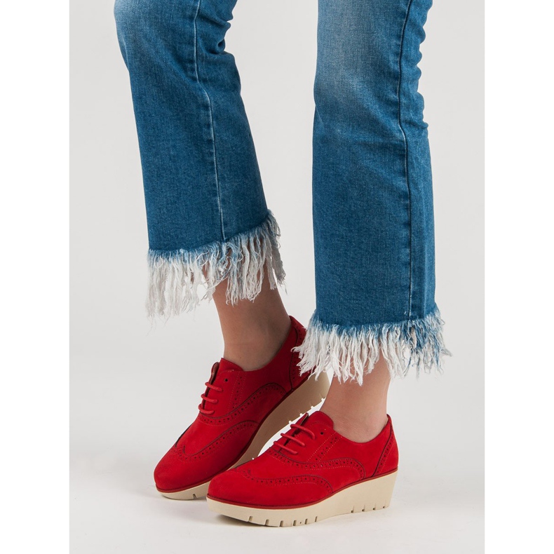 Corina Crvene cipele na klin crvena 1