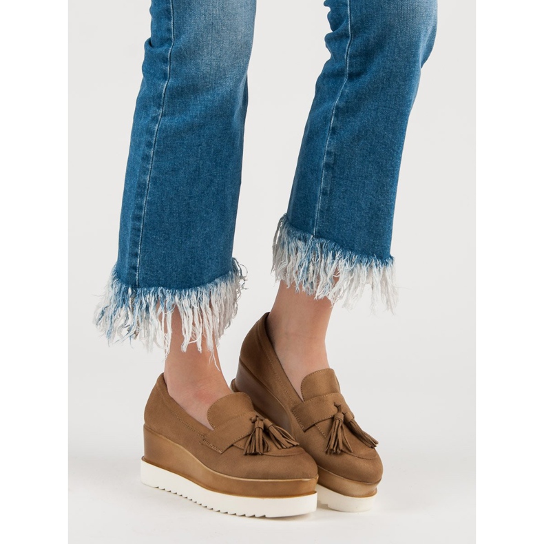 Corina Natikače s develim klinom smeđa 1