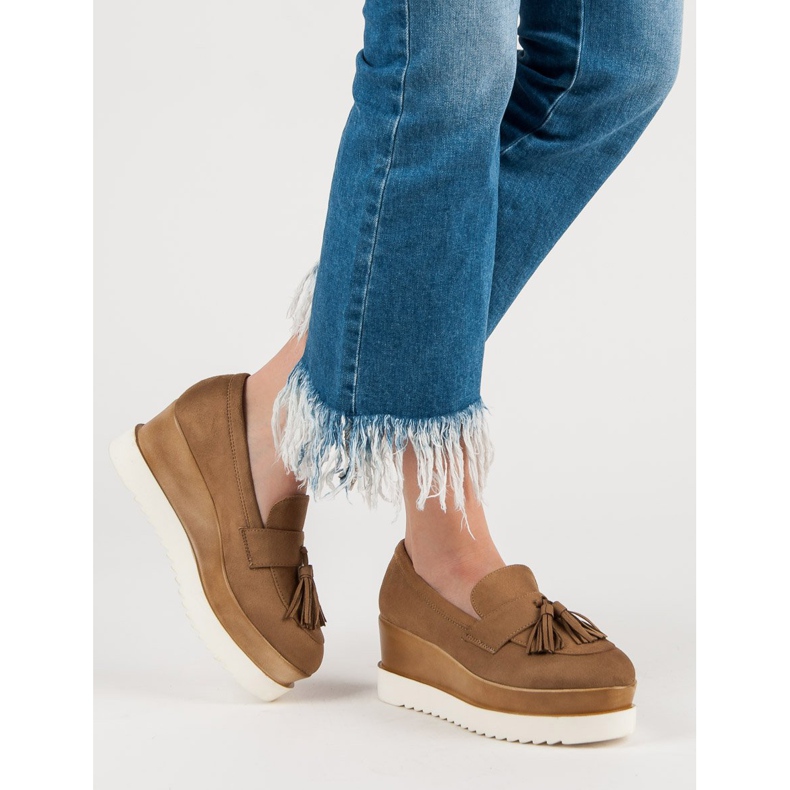 Corina Natikače s develim klinom smeđa 2