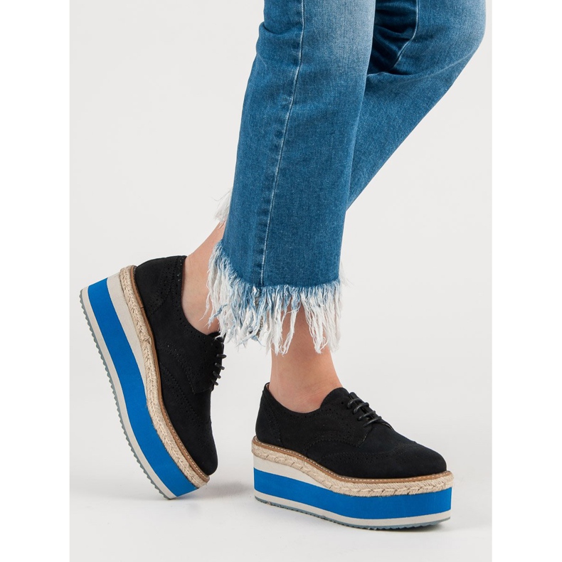 Corina Modne cipele na klin crna 1