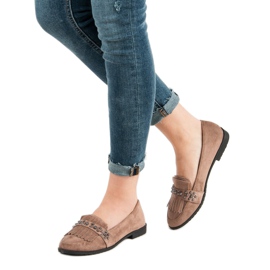 Laura Mode Bež mokasine sa kamenčićima 2