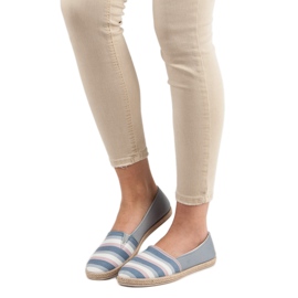 Sweet Shoes Prugasti sliponi siva višebojan 1