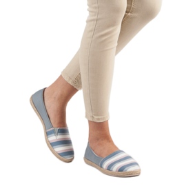 Sweet Shoes Prugasti sliponi siva višebojan 2