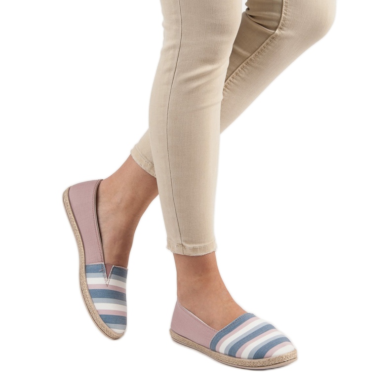 Sweet Shoes Prugasti sliponi višebojan ružičasta 2