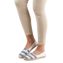 Sweet Shoes Prugasti sliponi bijela plava raznobojna 2