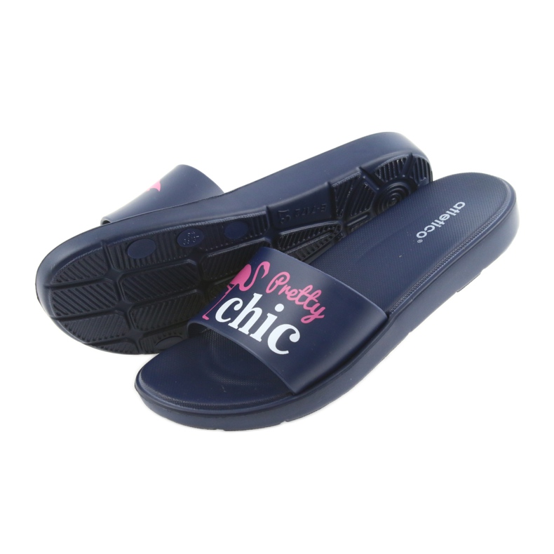 Ženske papuče Flamingos Atletico bijela ružičasta tamnoplava 5