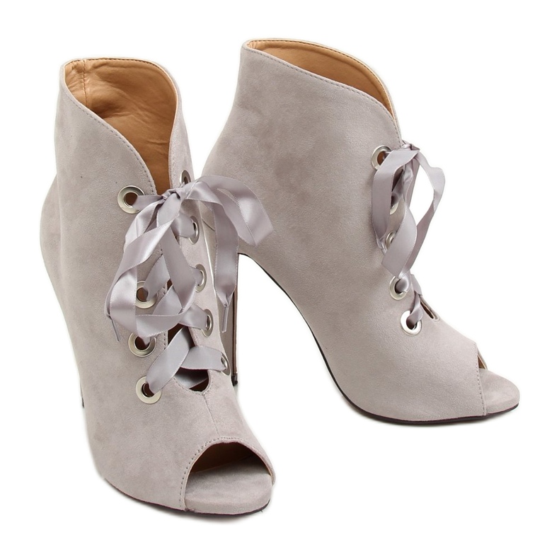 Sive čizme s otvorenim prstima 680-32 Grey siva 1