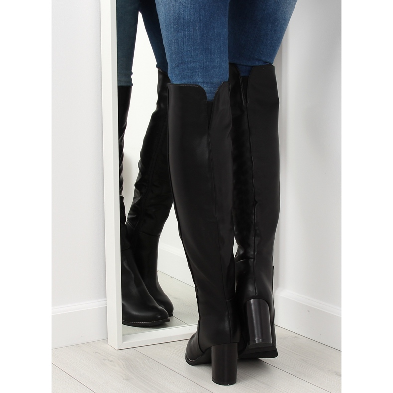 Crna visoke potpetice 9206 Crna II-GAT crno 1