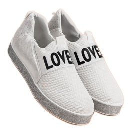 Bestelle Tenisice s klizanjem sa sjajem bijela 2