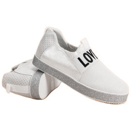 Bestelle Tenisice s klizanjem sa sjajem bijela 1