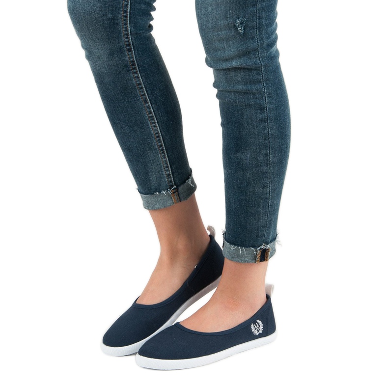 McKey Tamnoplave tekstilne balerinke plava 2