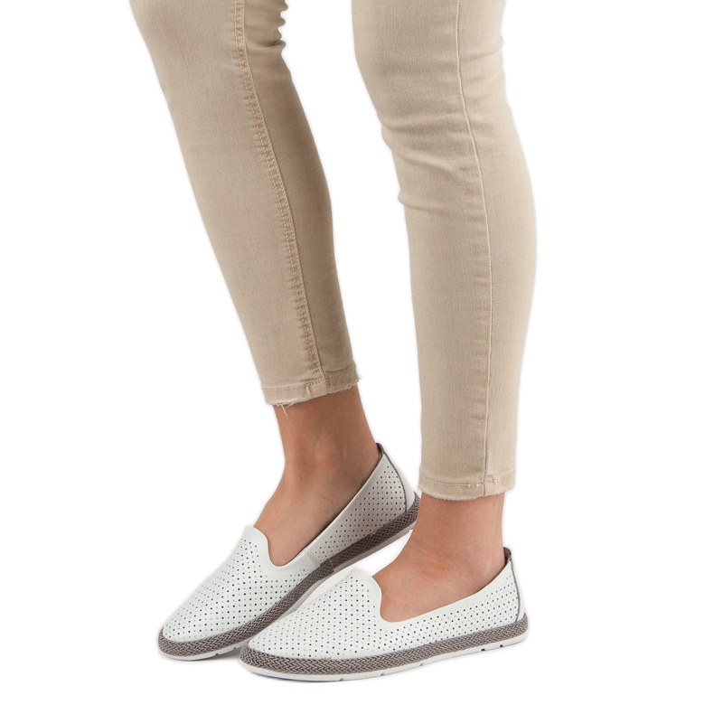 Filippo Leather Lordwork od kože bijela 1