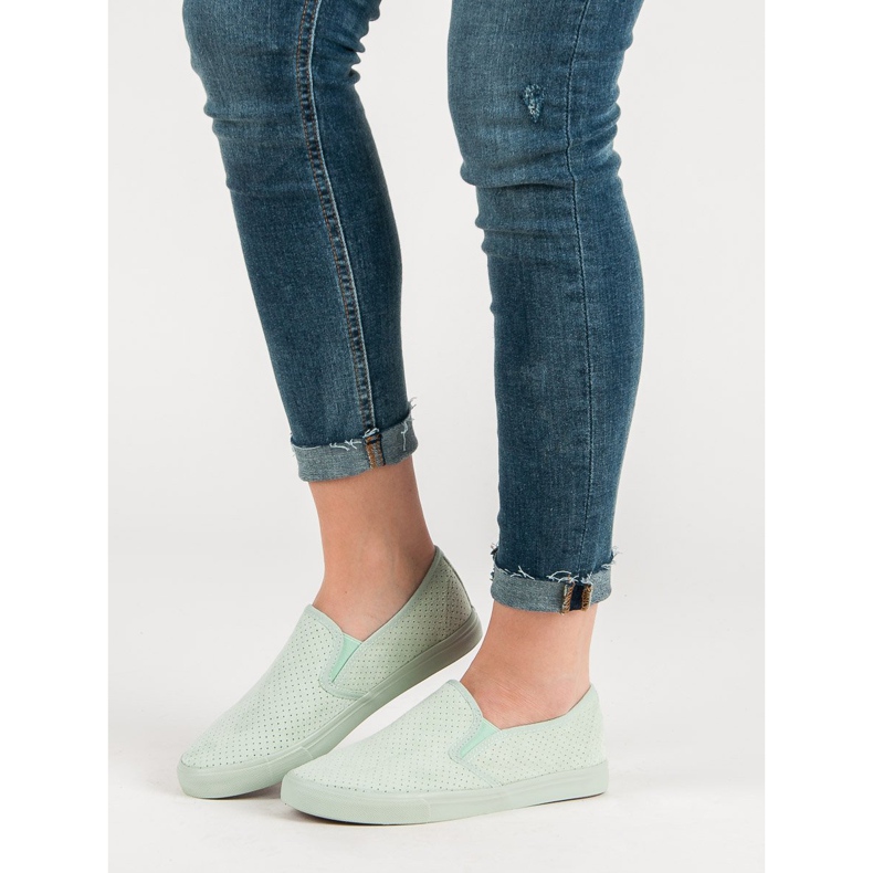 Suede Slip On Tenisice zelena 2